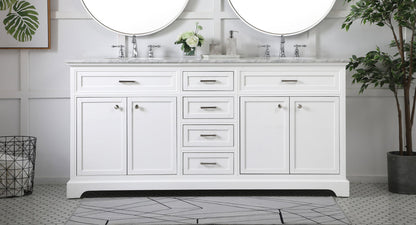 72 inch double bathroom vanity in white