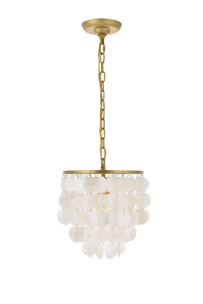 Selene 1 light Brass Pendant