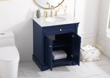 30 inch Single bathroom vanity in  Blue