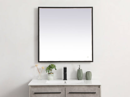 Pier 30x30 inch LED mirror with adjustable color temperature 3000K/4200K/6400K in black
