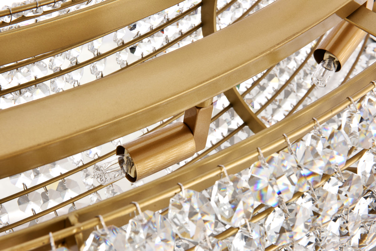 Paris 24 light Brass Chandelier Clear Royal Cut Crystal