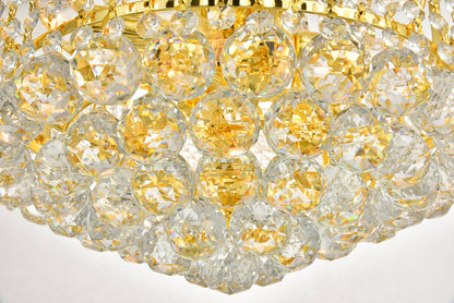 Primo 8 light Gold Pendant Clear Royal Cut Crystal