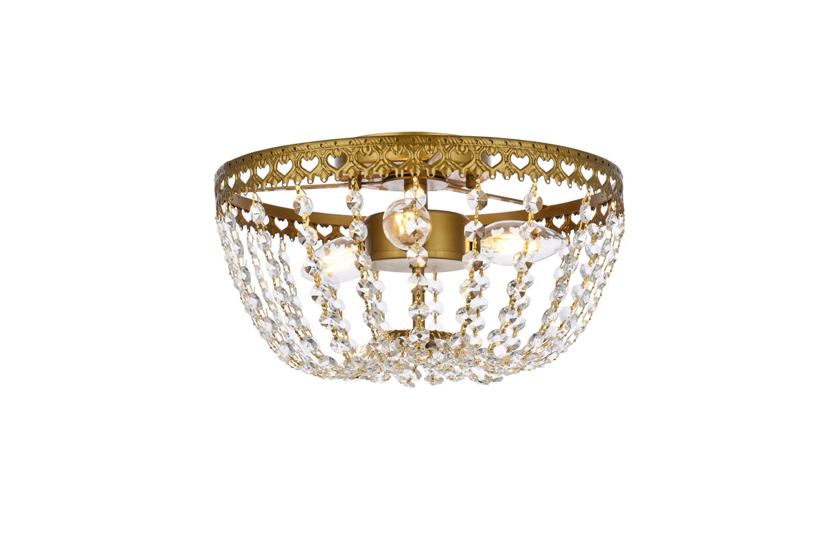 Kylie 12 inch flush mount in brass