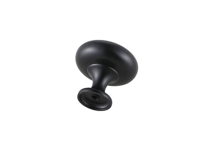 Cadon 1.2" Diameter Matte Black Mushroom Knob Multipack (Set of 10)