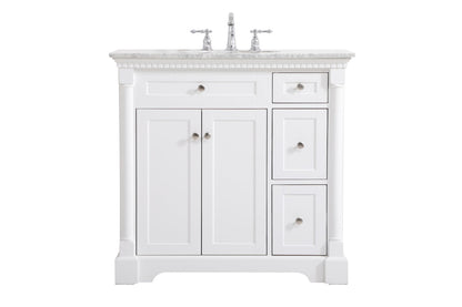 36 inch Single bathroom vanity in  White