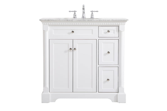 36 inch Single bathroom vanity in  White
