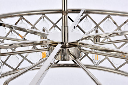 Madison 8 light polished Nickel Chandelier Clear Royal Cut Crystal