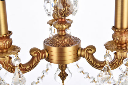 Lillie 3 light French Gold Pendant Clear Royal Cut Crystal