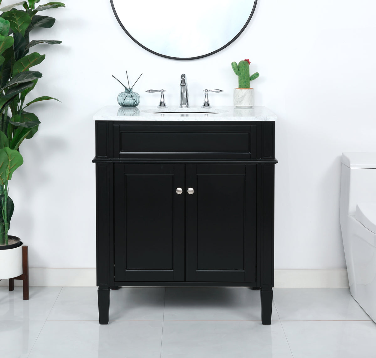 30 inch Single bathroom vanity in Black