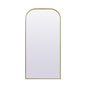 Metal Frame Arch Full Length Mirror 35x72 Inch in Brass