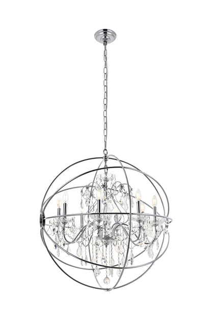 Cordelia 8 Light Chrome Crystal Pendant