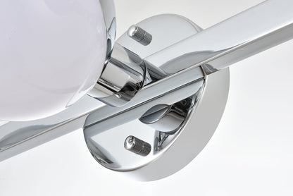 Majesty 3 light Chrome and frosted white Bath Sconce