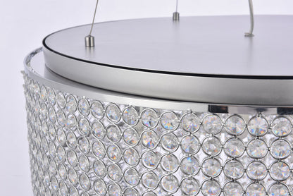 Amelie 10 light Chrome Pendant Clear Royal Cut Crystal