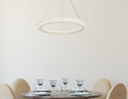 Bowen 24 inch Adjustable LED Chandelier in Satin Gold