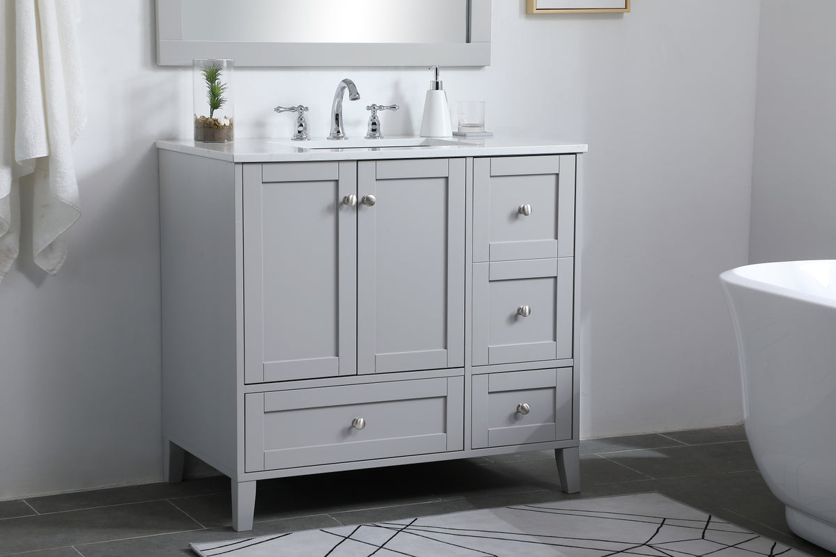 36 inch Single Bathroom Vanity in Grey