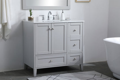 36 inch Single Bathroom Vanity in Grey