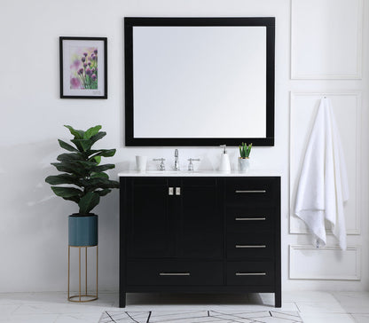 42 inch Single Bathroom Vanity in Black