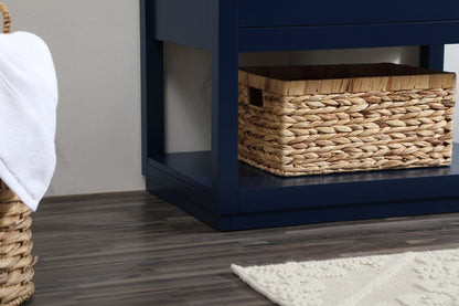 30 inch Single bathroom vanity in blue