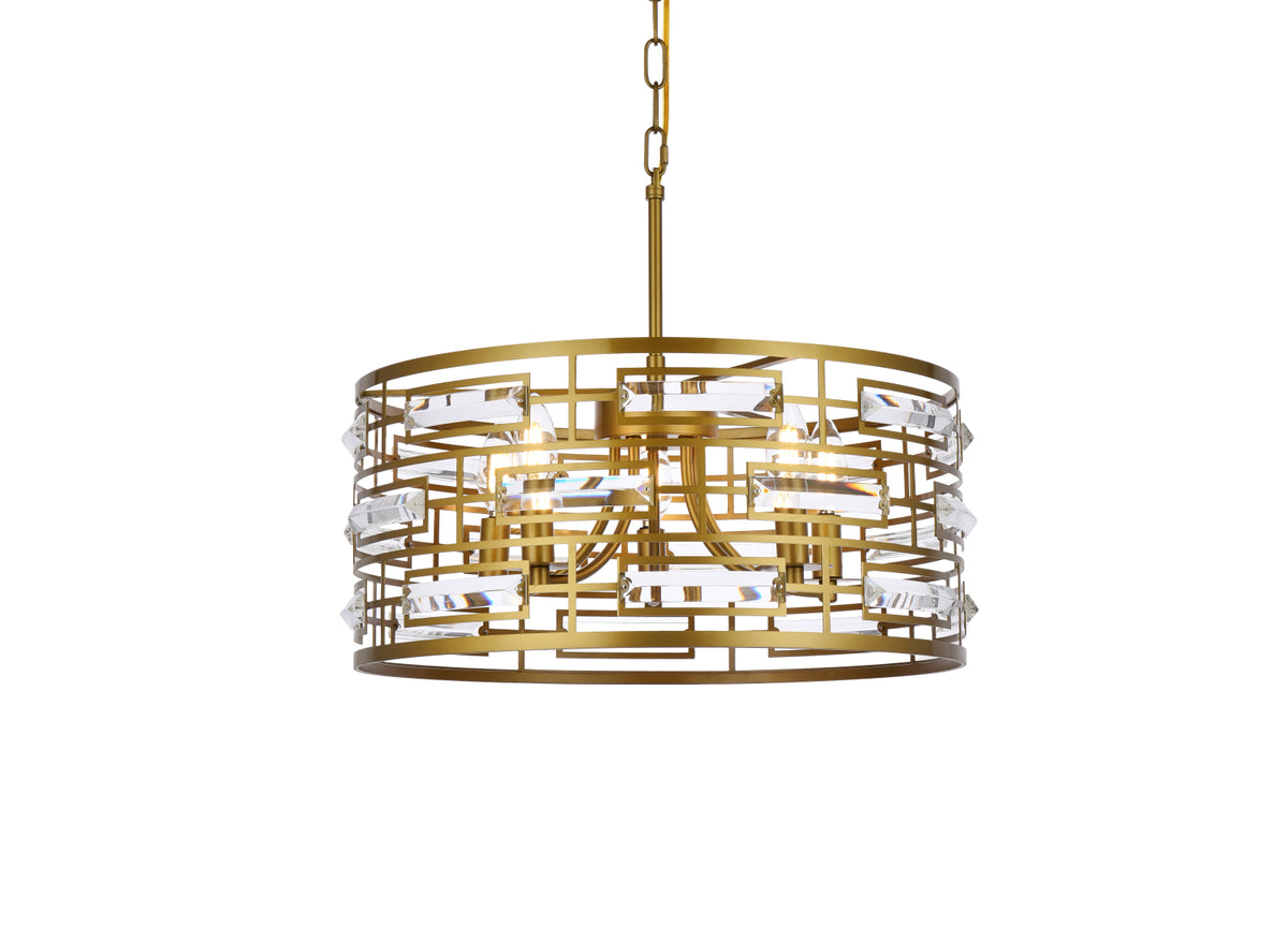 Kennedy 18.5 inch pendant in brass