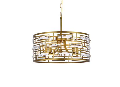 Kennedy 18.5 inch pendant in brass