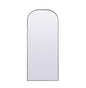 Metal Frame Arch Full Length Mirror 28x66 Inch in Silver