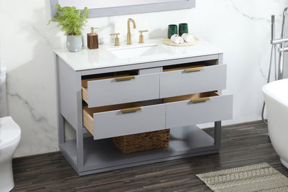 48 inch Single bathroom vanity in grey