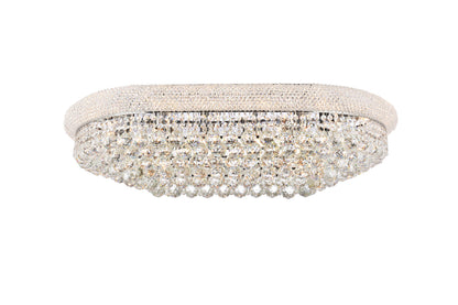 Primo 18 light Chrome Flush Mount Clear Royal Cut Crystal