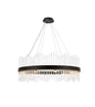 Dallas 36 inch round crystal pendant in black