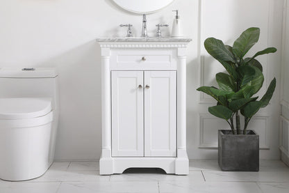24 inch Single bathroom vanity in  White