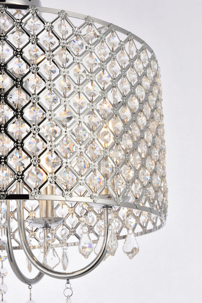 Elise 17 inch flush mount in chrome