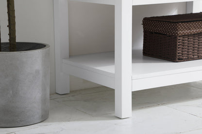 30 inch Single Bathroom Vanity in White with Backsplash