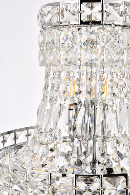 Tranquil 6 light Chrome Pendant Clear Royal Cut Crystal