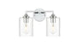 Mayson 2 light Chrome and Clear Bath Sconce