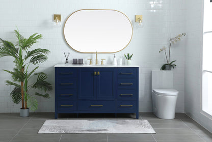 54 Inch SIngle Bathroom Vanity In Blue