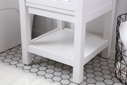 19 in. Single bathroom vanity set in White