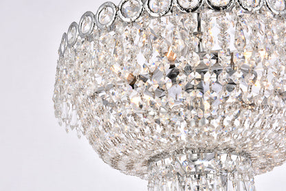 Century 8 light Chrome Pendant Clear Royal Cut Crystal