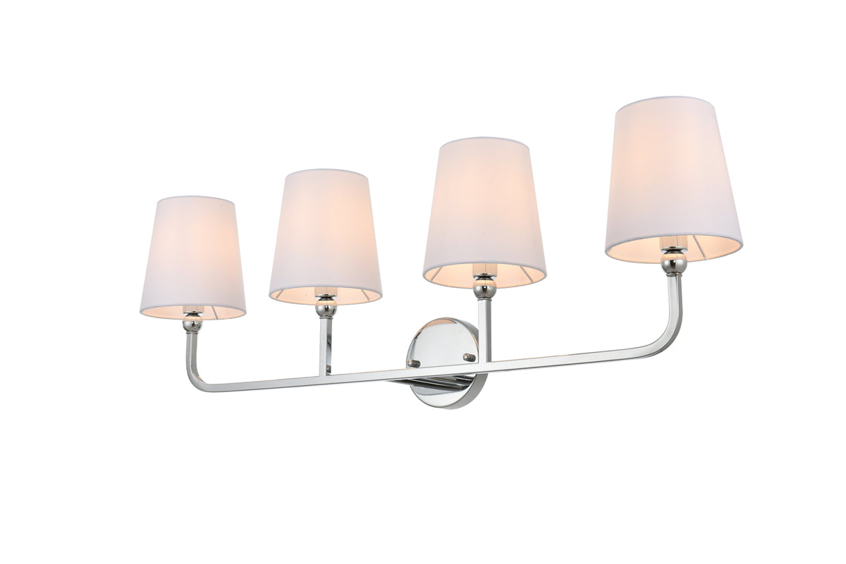 Colson 4 light Chrome and Clear Bath Sconce