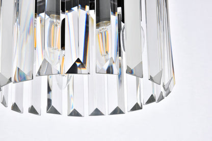 Sydney 3 light Matte Black Pendant Clear Royal Cut Crystal