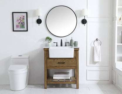 30 inch Single bathroom vanity in driftwood