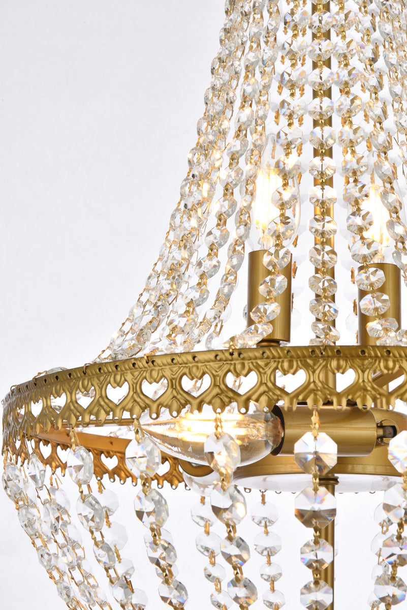 Valeria 14 inch pendant in brass