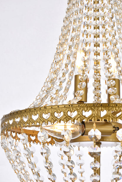 Valeria 14 inch pendant in brass