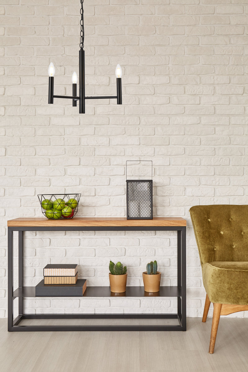 Carmella 3 lights pendant in black