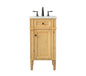 18 inch Single bathroom vanity in natural wood