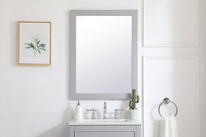 Aqua rectangle vanity mirror 24 inch in Grey