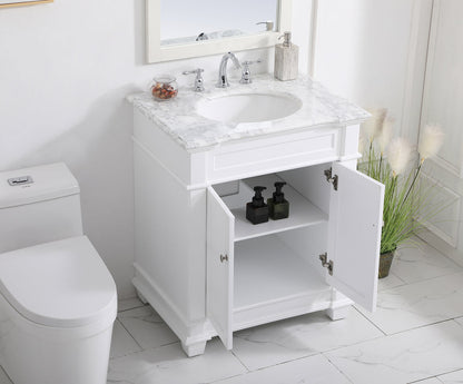 30 inch Single Bathroom Vanity set in White