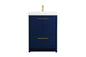 24 inch Single bathroom vanity in Blue