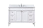 48 inch Single bathroom vanity in white with backsplash