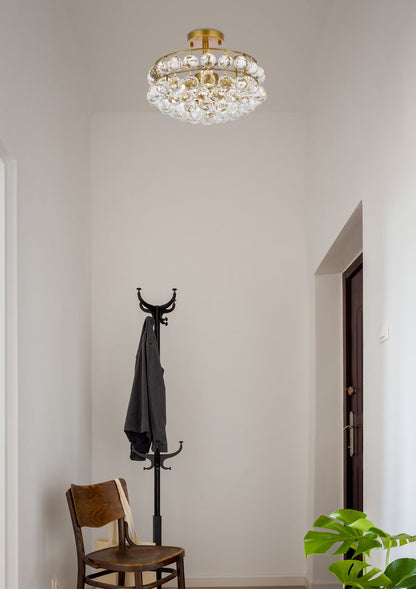 Savannah 14 inch flush mount in brass