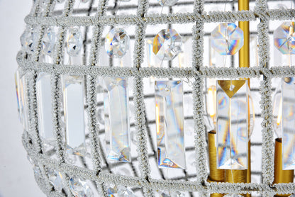 Olivia 3 light French Gold Pendant Clear Royal Cut Crystal