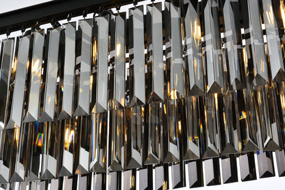 Sydney 12 light Matte Black Chandelier Silver Shade (Grey) Royal Cut Crystal